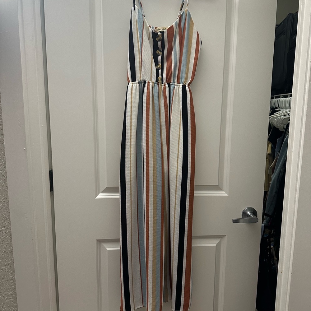 Striped jumpsuit size M